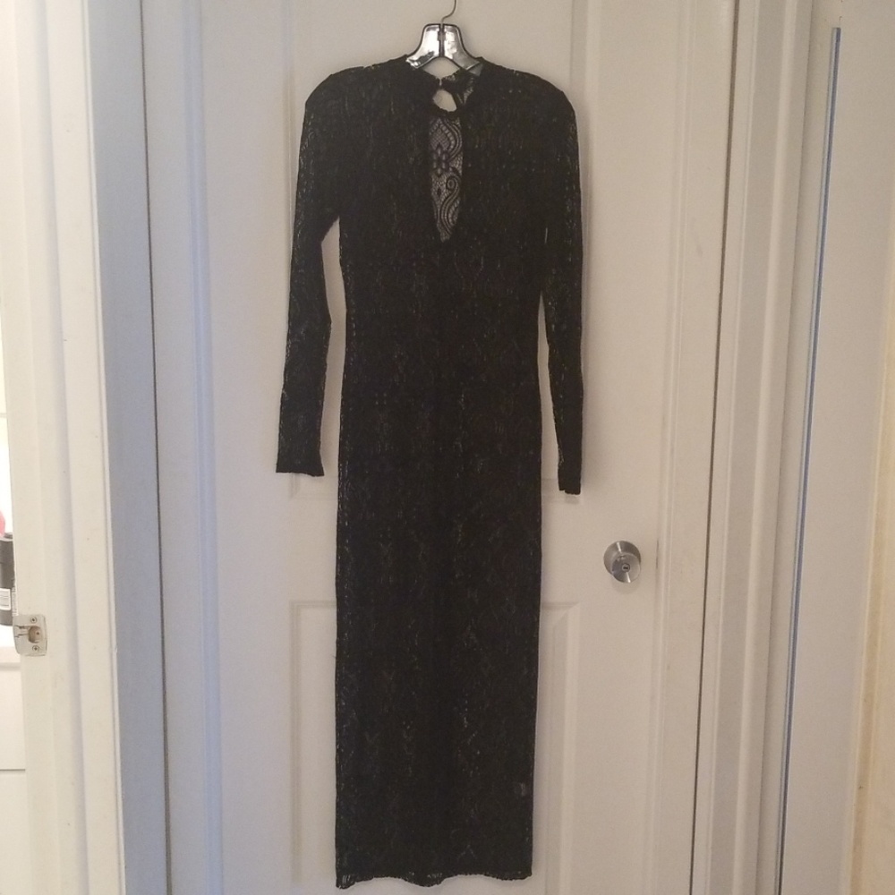 Black, lace dress cover up